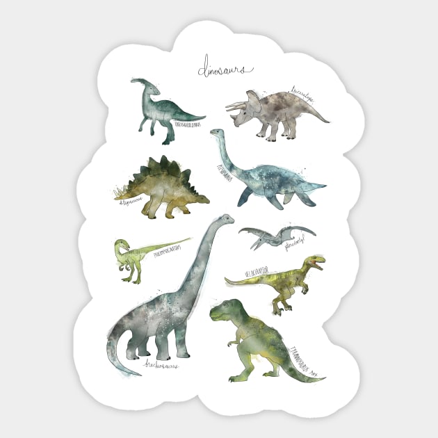 Dinosaurs Sticker by Amy Hamilton